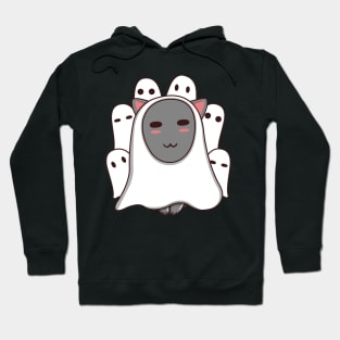 Kawaii Ghost Kitten And Ghost Friends Hoodie